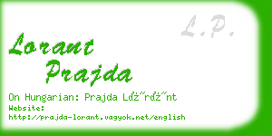 lorant prajda business card